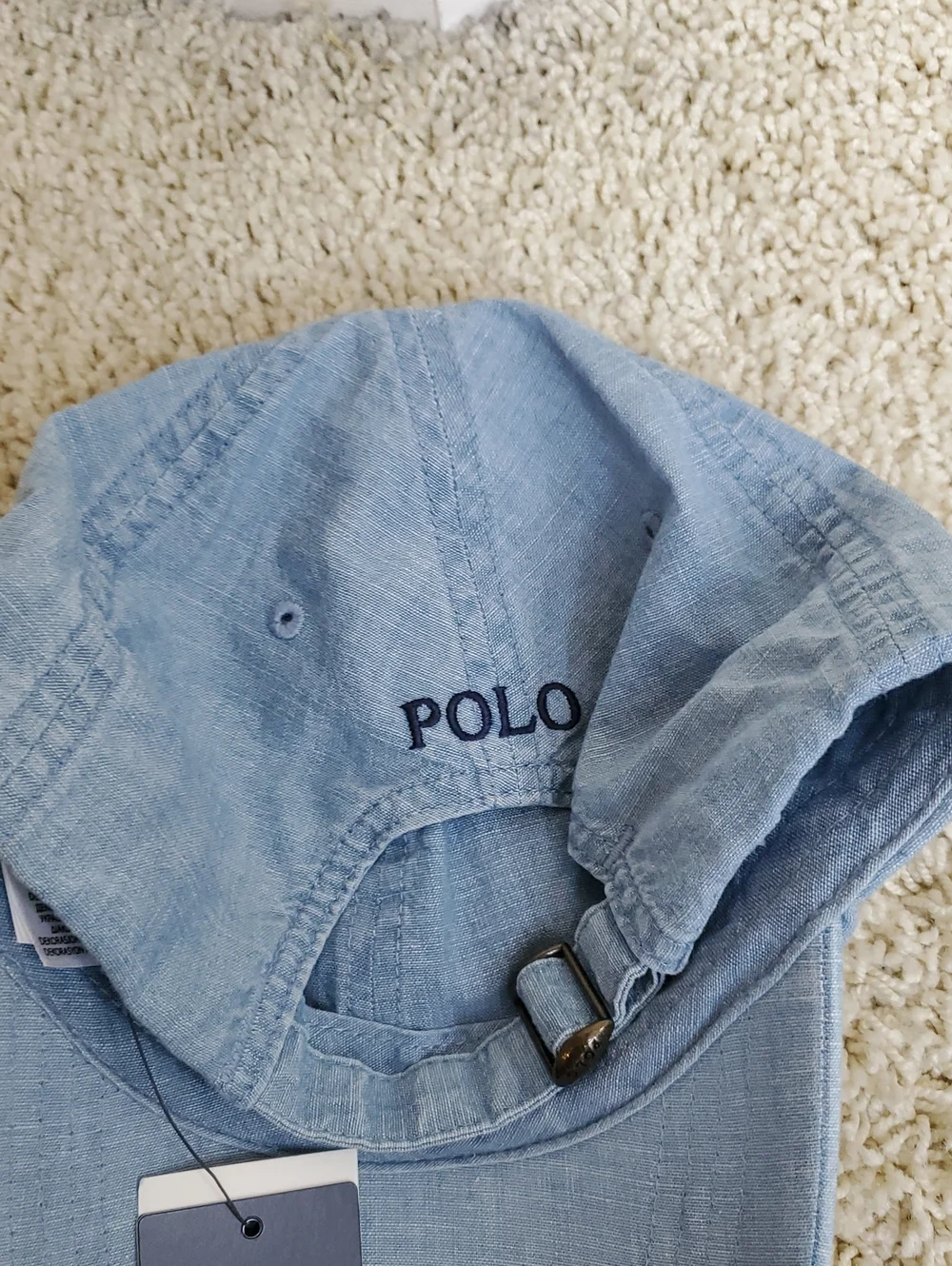 Polo by Ralph Lauren Light Blue Denim-Style Baseball Cap with Polo Pony